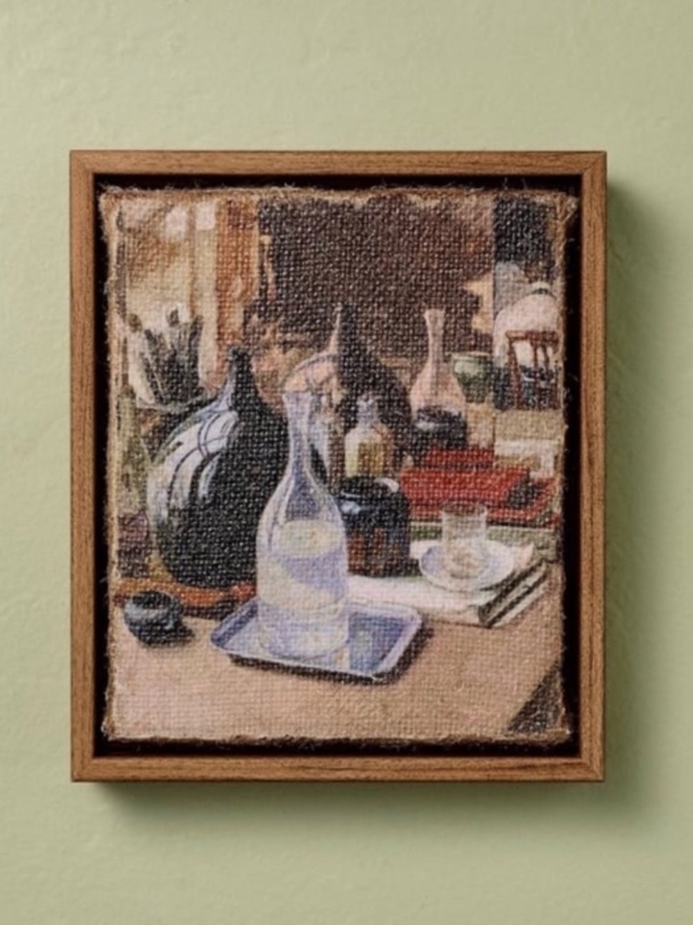 Vertical Still Life Bottle Framed Burlap Art from Hearth & Hand™ with Magnolia